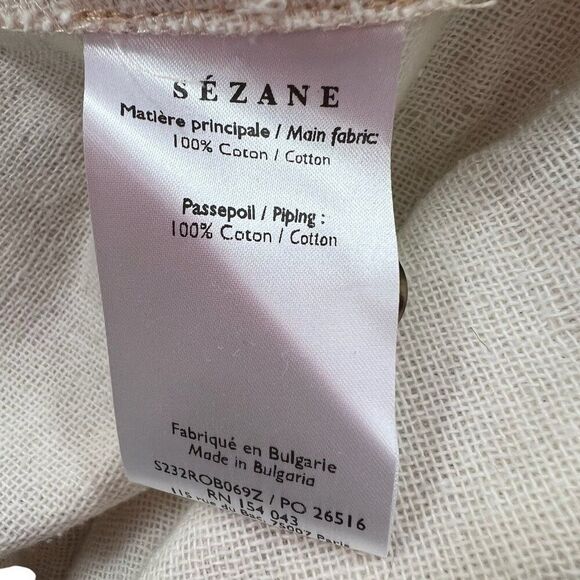 Sezane NWT Zoea Printed Floral Cotton Long Sleeve Button-Down Dress Sz 46 US 14 - Picture 11 of 13